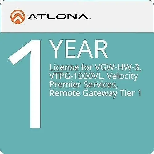 Atlona AT-VPS-RG-T1 Remote Configuration, Management, and Control License for Velocity Gateways