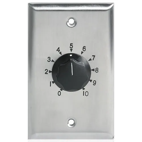 AtlasIED AT35 35W Single Gang Stainless-Steel 70.7V Commercial Attenuator