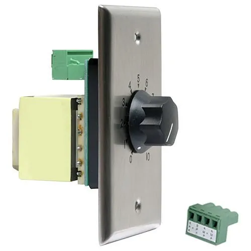 AtlasIED AT35 35W Single Gang Stainless Steel 70.7V Commercial Attenuator