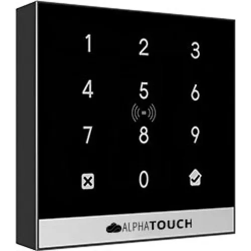 Alpha ATAC102 PoE Access Control Wiegand Reader and Output, Black