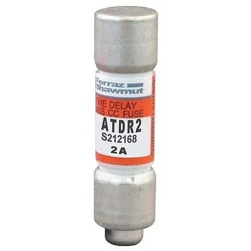 Mersen ATDR2 Amp-Trap Midget Time Delay Fuses, 600V AC, 2A