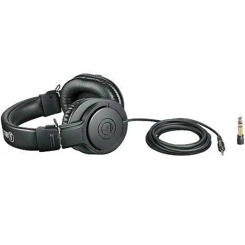 Audio Technica ATH-M20x Closed-Back Professional Monitor Headphones, 4mm Divers