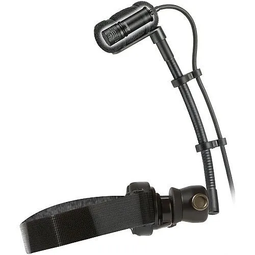 Audio-Technica ATM350W Cardioid Condenser Instrument Microphone with Universal Clip-on Mounting System