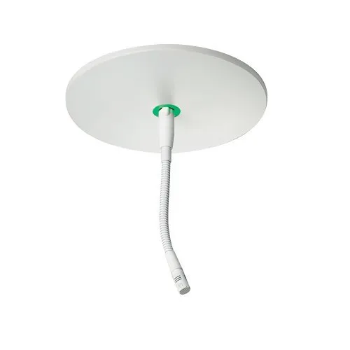 Audio-Technica ATND931AWC Cardioid Condenser Gooseneck Microphone with Dante Network Output Power Module, 120° Acceptance Angle, White