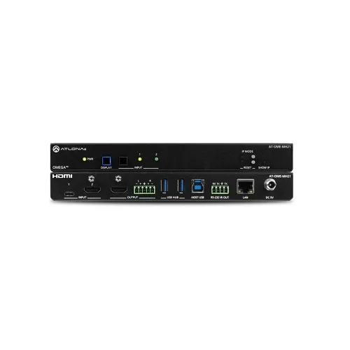 Atlona ATOMEMH21 Two-Input Switcher with USB-C and HDMI Inputs Plus USB Hub