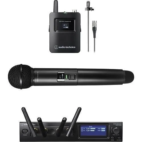 Audio-Technica ATW-1423/L System 20 PRO Dual System with Handheld and Lavalier Microphone