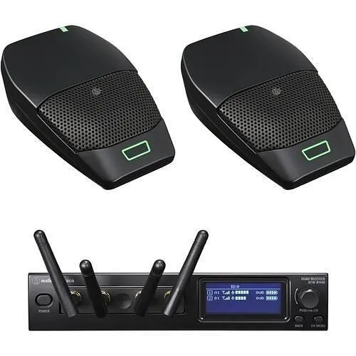 Audio-Technica ATW-1426 System 20 PRO Dual Boundary Microphone System, 4-Channel Receiver and 2-Boundary Microphone Transmitters