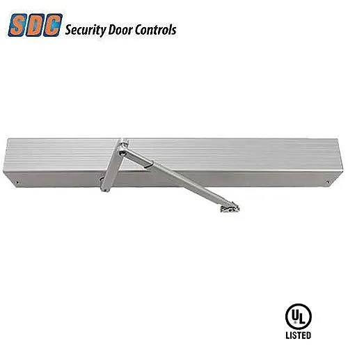 SDC AUTOS136V AUTO Series Low Energy Swing Door Operator, One Drive Unit, Single Door, Push Arm(s), 35mm Spindle(s), 36" Door Opening, 39" Housing Length, Dull Aluminum