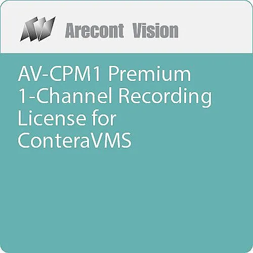 IDIS AV-CPM1 Contera Premium 1-Channel Recording License with 1-Year ConteraWS Free