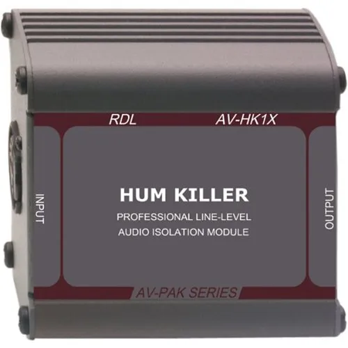RDL AV-HK1X HUM KILLER Audio Isolation Transformer with XLR Input and Output