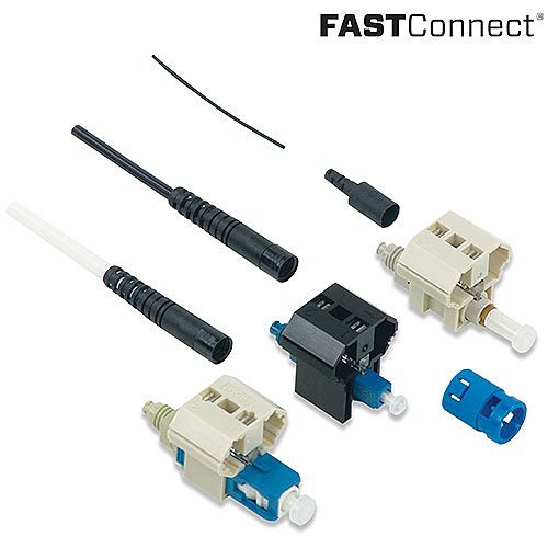 AFL FAST-LC-MM50L-100 FASTConnect Fiber Optic Plug Connector LC Simplex, 50µm, OM3/OM4, Blue