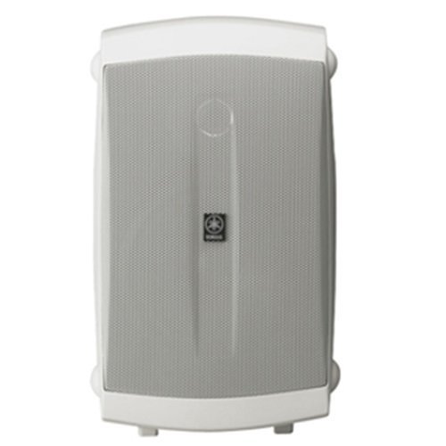 Yamaha NS-AW150W 2-Way All Weather Wall-Mountable Bookshelf Speaker, Pair, White