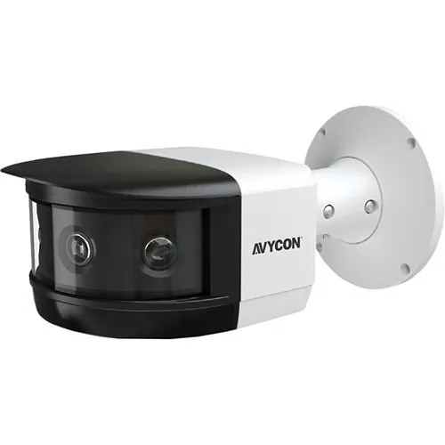 AVYCON AVC-NBM81F180 8MP Outdoor IR Panoramic Bullet IP Camera, 3.3mm Lens, White