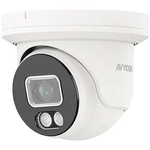 AVYCON AVC-NCE51F28 Diversity Series InfiniteColor 5MP H.265 IR Turret IP Camera, 2.8mm Lens, NDAA Compliant, White