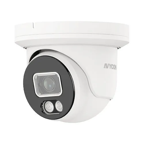 AVYCON AVC-NCE81F28 Diversity Series InfiniteColor 8MP H.265 IR Turret IP Camera, 2.8mm Fixed Lens, White