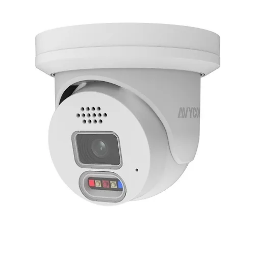 AVYCON AVC-NDE51F28 5MP Turret IP Camera, 2.8mm Fixed Lens, White