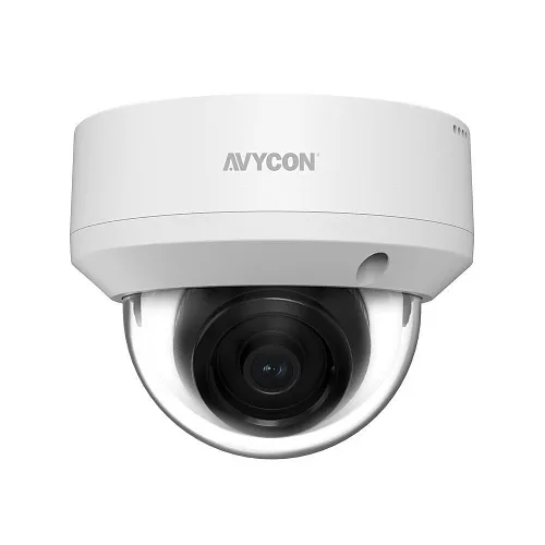 AVYCON AVC-NDV51F28 Diversity Series 5MP AI Fixed Vandal Dome IP Camera, 2.8mm Lens, Active Deterrence, PoE, IP67, Black
