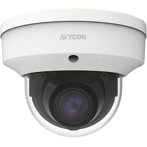 AVYCON AVC-NSV81M Diversity Series 8MP H.265 Outdoor IR Vandal Dome IP Camera, 2.7-13.5mm Motorized Lens, NDAA Compliant, White