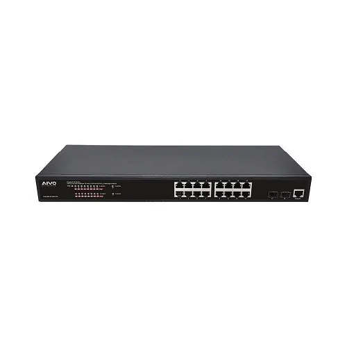 AVYCON AVN-M18-2P16W270G 16-Port L2+ Full Managed PoE Swith, 100V-240V AC