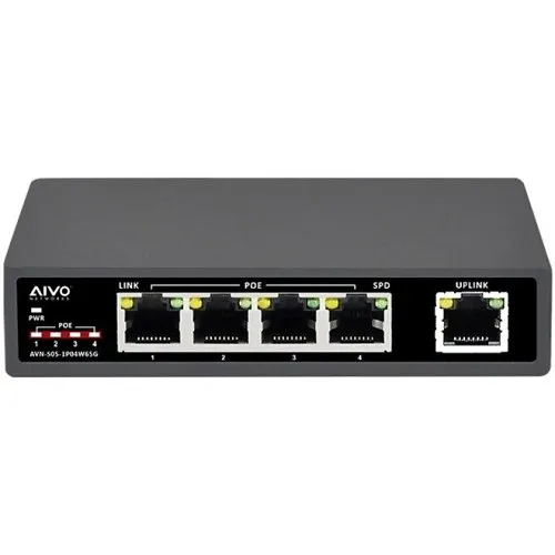 AVYCON AVN-S05-1P04W65G 5-Port 65W Gigabit PoE Switch