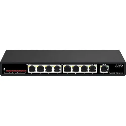 AVYCON AVN-S09-1P08W135G 9-Port 135w Gigabit PoE Switch