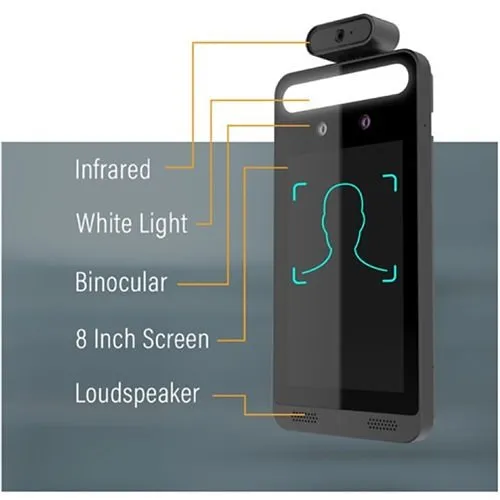 Avycon AVT-BT800A-DU 8" LCD Temperature Screening and Face Recognition Access Control