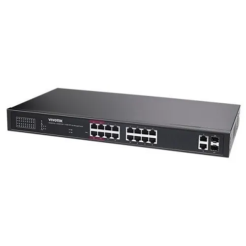VIVOTEK AW-GEL-205A-260 Lite Managed Switch 4xGE bt 90W PoE + 12xGE 30W PoE + 2xGE UTP + 2xGE SFP