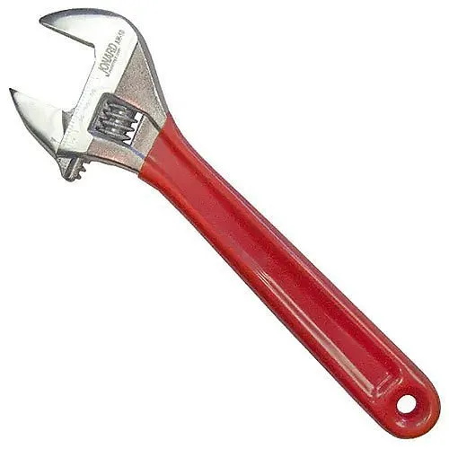 Jonard Tools AW-10 10" Adjustable Wrench with Extra Wide Jaws