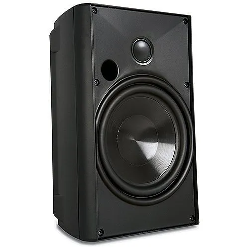 Proficient AW400BLK Outdoor Speaker with 4" Polypropylene Woofer and 3/4" Supernil Soft-Dome Tweeter, Pair, Black