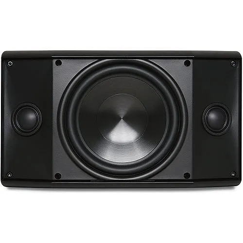 Proficient AW500TTBLK Indoor/Outdoor Single-Point Stereo Speaker with 5-1/4" Woofer and 1" Tweeters, Black