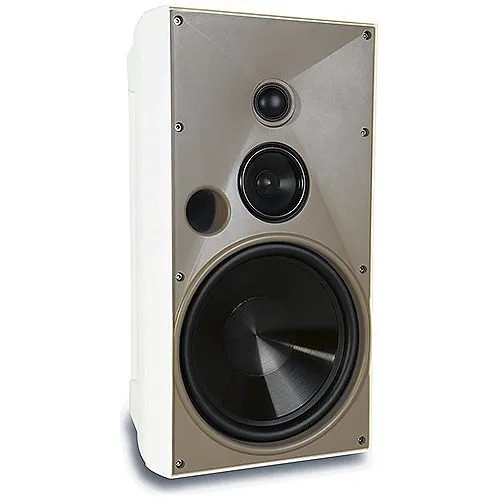 Proficient AW830WHT Outdoor Speaker with 8" Woofer, 3" Graphite Midrange and 1" Pivoting Soft-Dome Tweeter, Pair, White