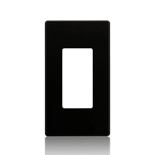 Leviton AWP0F-10E Renoir II Wallplate, Single Gang, Black