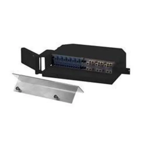 Belden AX100068 FiberExpress Patch Panel, Rack Mount, 2U, Black