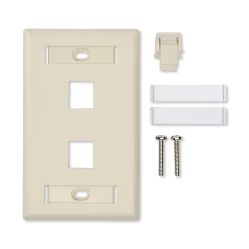 Belden AX102251 KeyConnect Single-Gang Faceplate, 6-Port, Electric White