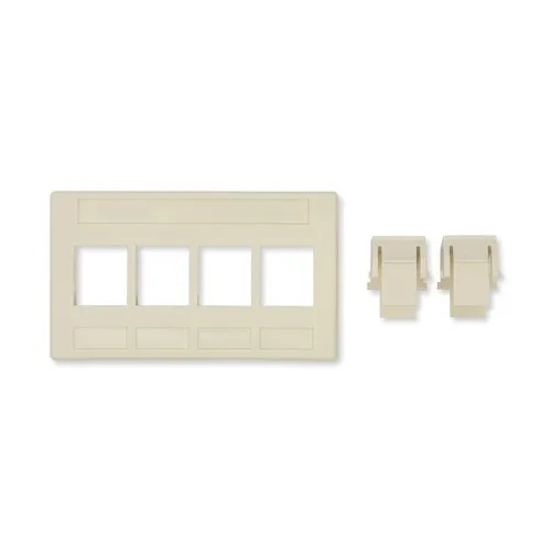 Belden AX102900 4-Port KeyConnect Modular Furniture Adapter, Electric White