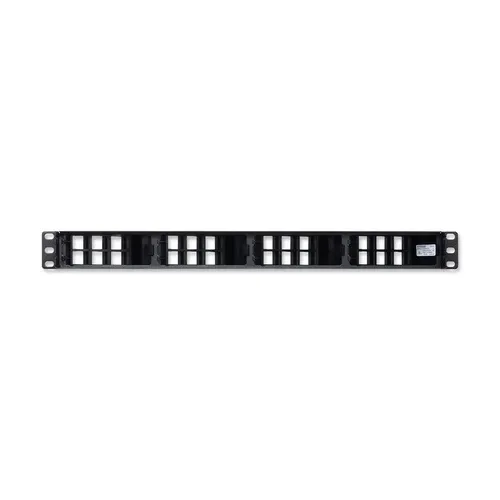 Belden AX103248 KeyConnect AngleFlex Patch Panel, 24 Port, 1U, Black