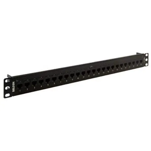 Belden AX103253 CAT6 Plus KeyConnect Patch Panel, 24-Port, 1U, Black