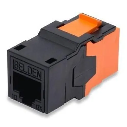 Belden AX104019 CAT6A 10GX RJ45 Coupler, KeyConnect Style, Blue