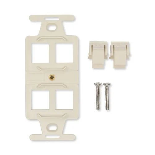 Belden AX104124 KeyConnect 106 Adapter 4-Port Keystone Wallplate Insert, White