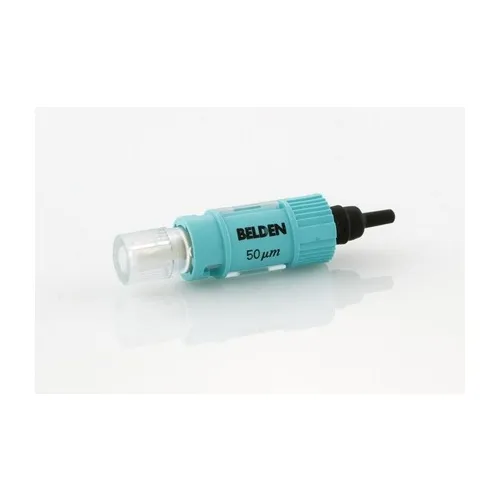 Belden AX105212-B25 FX Brilliance OM3-4 ST Connector, Aqua Housing