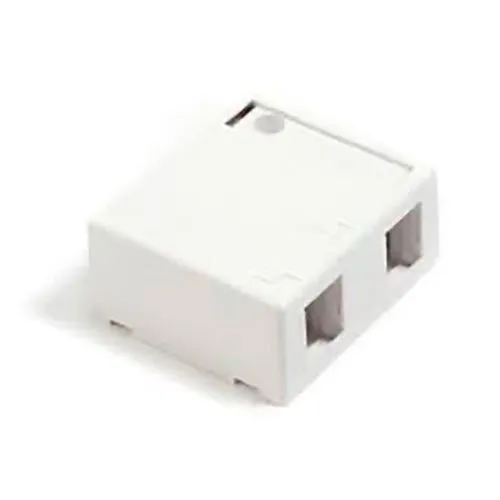 Belden AX105353-EW KeyConnect Side-Entry Box without Shutter Door 2-Port, White