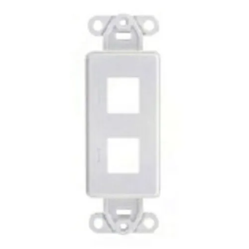 Belden AX106573-EW KeyConnect Deco Adapter, 2-Port, Electric White, Flush Mount