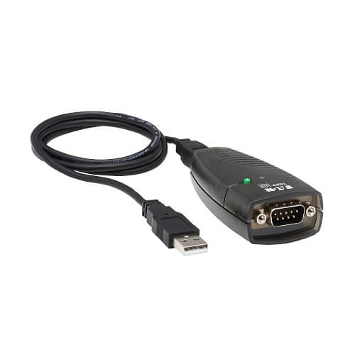 Eaton Tripp Lite USA-19HS 3' Keyspan USB to Serial Adapter, USB-A Male to DB9 RS232 Male, TAA, Black