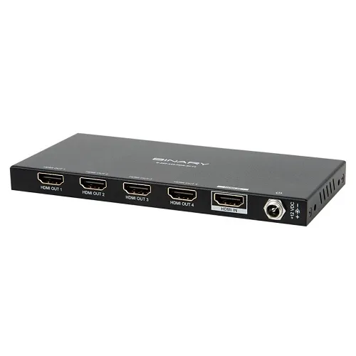 Binary B-260-444-HDR-SP14 4K HDR HDMI Splitter with EDID Control, 1x4