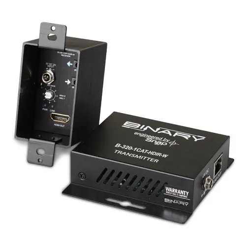 Binary B-320-1CAT-HDIR-W 320 Series 1080p Over 1CAT Extender with IR, In-Wall RX