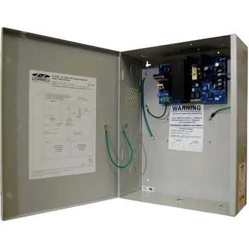 Alpha B-5243A Power Supply with Battery Back-Up for Area of Rescue Assistance Systems, Includes Enclosure, Cam Lock and Keys, Battery Leads and 12VDC Batteries