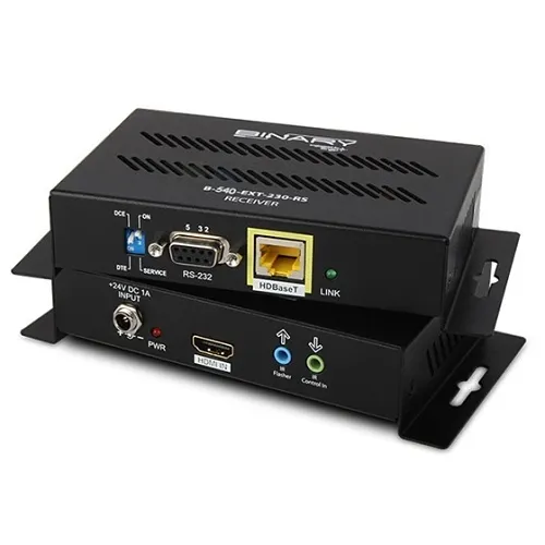 Binary B-540-EXT-230-RS 540 Series 4K Ultra HD HDBaseT Extender with IR, RS-232