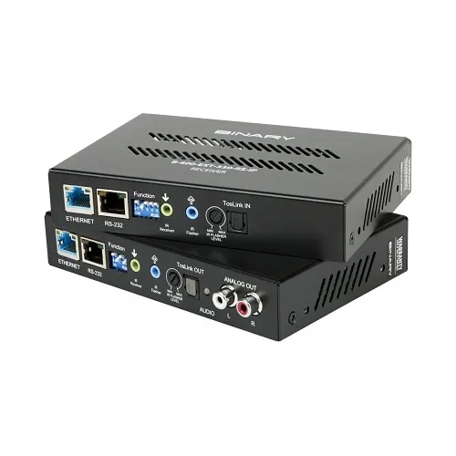 Binary B-600-EXT-330-RS-IP 600 Series 4K Ultra HD HDBaseT Extender with ARC with Optical Audio Return and 2-Way USB
