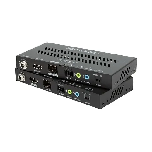 Binary B-760-EXT-444-300 760 Series 4K HDR Fiber Optic Extender with IR and RS-232
