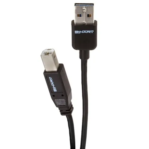 Binary B-USB2-AB-1M USB 2.0 Reversible A (Male) to B (Male) Cable, 1m (3.28')